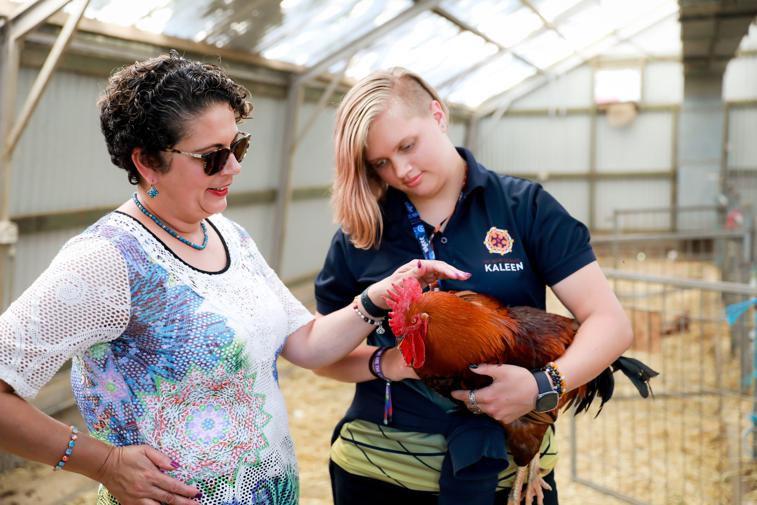 image Patricia Falcetta - Neurodiversity Advocate with a client and a chicken